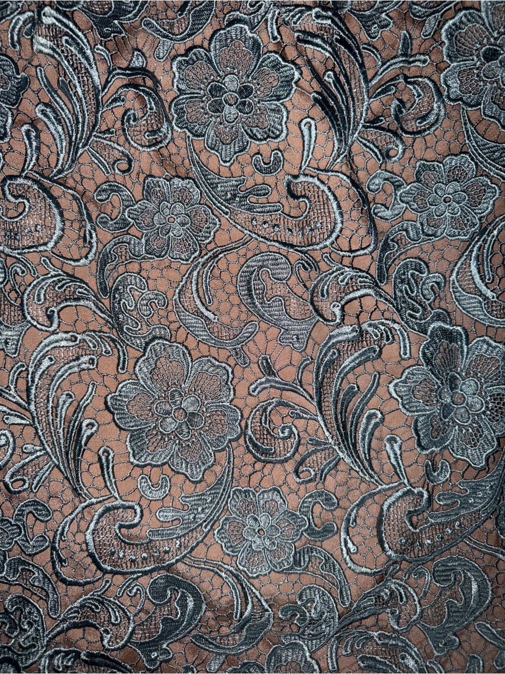 Dress the Population Light Blue Lace Mini Dress with Blush Lining - Picture 5 of 5